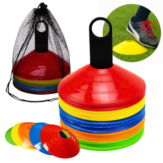 Set de 50 conos de agilidad para entrenamiento deportivo y coordinación