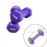 Set de Mancuernas Hexagonales 10kg de Vinilo con Maleta Portátil - Imagen 5