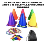Kit de Entrenamiento Deportivo con Conos, Aros y Pesos - Imagen 3