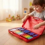 Metalófono Infantil Cromático de 25 Notas con Estuche y Baquetas - Imagen 5