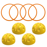 Pack x4 Aros de Agilidad 70cm + 4 Bases Multiuso