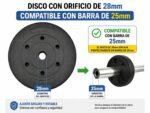 Par Discos Pre-Olímpico PVC 7.5kg c/u Total 15kg - Imagen 4