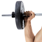 Barra Preolímpica 120 cm Cromada Con 15 kg En Discos PVC - Imagen 5