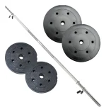 Barra Preolímpica 120 cm Cromada Con 25 kg En Discos PVC