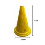 10 Conos Con Orificio 32cm+ 5 Bastones 100cm Entrenamiento - Imagen 5