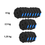 Set de Mancuernas de 40 kg Hexagonales Revestimiento PVC - Imagen 3