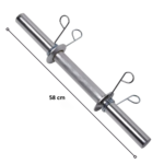 Par de Barras Rectas Olímpicas de 58cmx50mm 8kg en Acero Cromado - Imagen 2