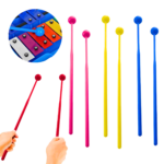 Par de Baquetas de Plástico para Metalófono Uso Musical Escolar