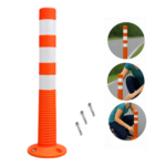 Hito Vial de 75 cm con 3 Cintas y Pernos para Fijación