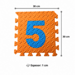 Pack 10 Piezas Tatami Encastrable Piso Numérico 30x30x1cm - Imagen 2