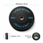 Disco Bumper Olímpico 20 kg para Uso Profesional CrossTraining - Imagen 2