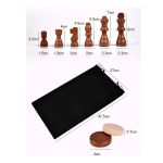Tablero de Ajedrez Magnético de Madera 40x40 cm 2 en 1 Portátil - Imagen 3
