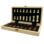 Tablero de Ajedrez Magnético de Madera 29x29 cm Portátil - Imagen 5