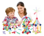 Juego de Construcción Magnético 100 Piezas Didáctico para Niños - Imagen 3