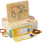 Tablero Geométrico de Madera con Ligas Juego Didáctico Infantil - Imagen 3