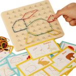 Tablero Geométrico de Madera con Ligas Juego Didáctico Infantil - Imagen 4