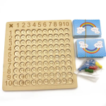 Tabla De Multiplicar Matemática De Madera Juego Montessori Toy - Imagen 3