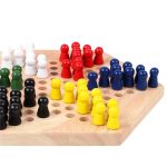 Juego de Damas Chinas de Madera Tablero con Fichas de Colores - Imagen 3