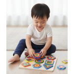 Juego Didáctico De Madera Figuras Geométricas Puzzle Formas - Imagen 3