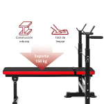 Banco De Musculación Con Soportes Para Barra Press De Pecho - Imagen 4