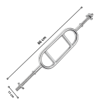 Barra Romana Preolímpica 86 cm de Acero Cromado - Imagen 2