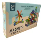 Juego de Construcción Magnético 64 Piezas Didáctico para Niños - Imagen 7
