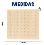 Tablero Geométrico de Madera con Ligas Juego Didáctico Infantil - Imagen 2