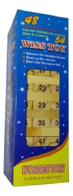 Jenga Torre de Madera 54 Piezas Juego Didáctico y Familiar - Imagen 2