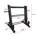 Rack 3 Niveles Profesional para Mancuernas Discos Multifuncional - Imagen 2