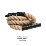Cuerda Para Trepar De Cañamo Yute Con Anclaje 4mts X 25mm - Imagen 2