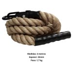 Cuerda Para Trepar De Cañamo Yute Con Anclaje 4mts X 25mm - Imagen 2