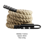 Cuerda Para Trepar De Cañamo Yute Con Anclaje 7mts X 25mm - Imagen 2