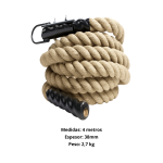 Cuerda Para Trepar De Cañamo Yute Con Anclaje 4 Mts X 38mm - Imagen 2