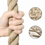 Cuerda Para Trepar De Cañamo Yute Con Anclaje 7 Mts X 50mm - Imagen 4