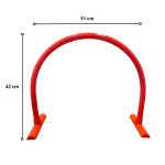 Mini Arco de Entrenamiento Fútbol 51x42 cm Color Naranja - Imagen 2