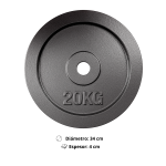 Par de Discos de Hierro Preolímpicos 20 kg c/u (Total 40 kg) - Imagen 2
