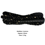 Cuerda Para Saltar Profesional 3mtx25mm Crossfit Battle Rope - Imagen 2