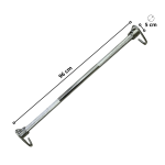 Barra Recta De 96cm Con Ganchos Para Bandas De Resistencia - Imagen 2