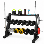 Rack 3 Niveles Profesional para Mancuernas Discos Multifuncional - Imagen 4