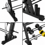Rack 3 Niveles Profesional para Mancuernas Discos Multifuncional - Imagen 5