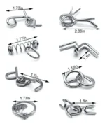 Rompecabezas de Metal 8 Piezas Juego de Ingenio y Destreza - Imagen 3