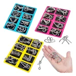 Rompecabezas de Metal 8 Piezas Juego de Ingenio y Destreza