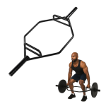 Barra Trap Bar Hexagonal Olímpica 50mm de Acero Cromado