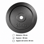 Par de Discos de Fierro Preolímpicos 20 kg c/u (Total 40 kg) - Imagen 2
