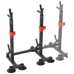 Rack Portabarras Ajustable De Acero Fitness Y Musculación - Imagen 4