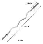 Barra Preolímpica Zeta 120cm Cromada +20kg En Discos - Imagen 2