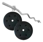 Barra Preolímpica Zeta 120cm Cromada +20kg En Discos