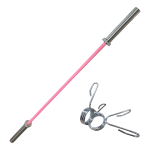 Barra Olímpica Rosada de Acero Cromado 1.30 Cm Profesional
