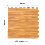 Pack 4 Tatamis Diseño de Madera 60x60x2 Cm Encastrable - Imagen 2
