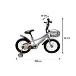 Bicicleta Infantil Aro 16 con Ruedas de Apoyo y Canasto - Imagen 2